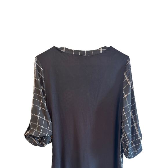 BCX | Black 3/4 Sleeve Blouse | Size Medium | NWT | 1006 - Picture 2 of 10